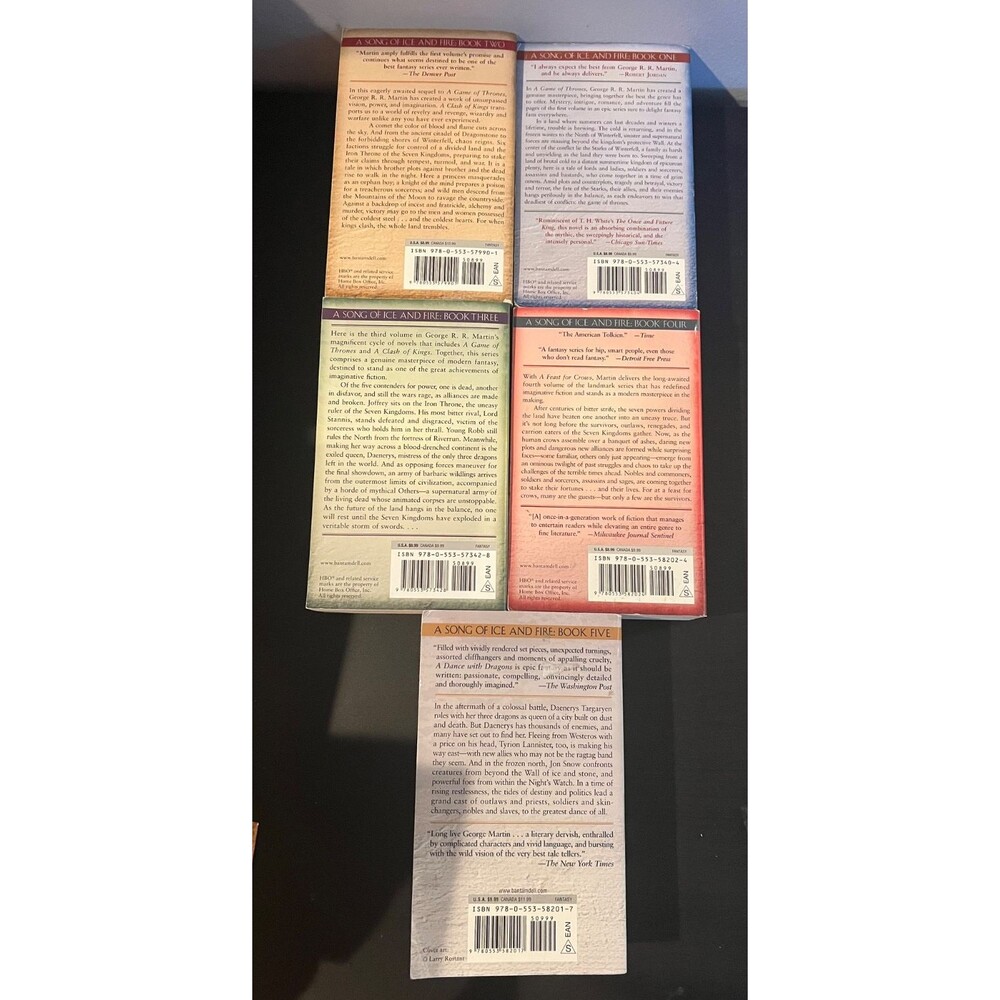 GAME OF THRONES Complete Series Set of 5 PB Books Song of Ice & Fire - Picture 4 of 9